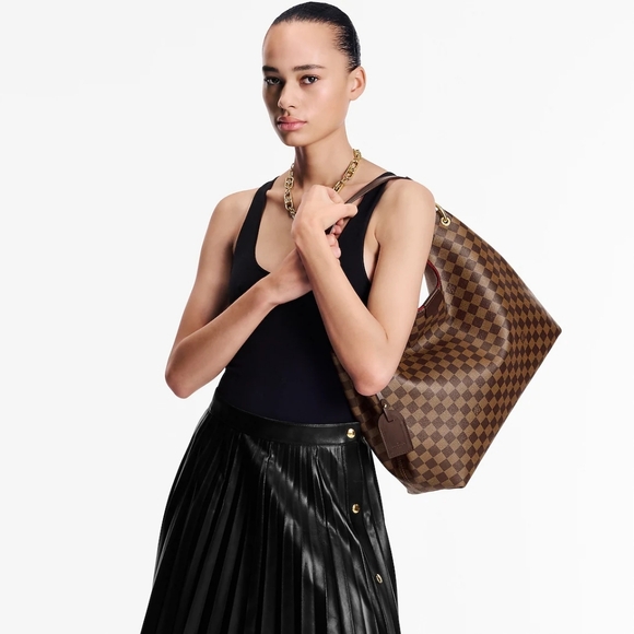 NEW AUTHENTIC Louis Vuitton Graceful MM Damier Ebene - Picture 3 of 11